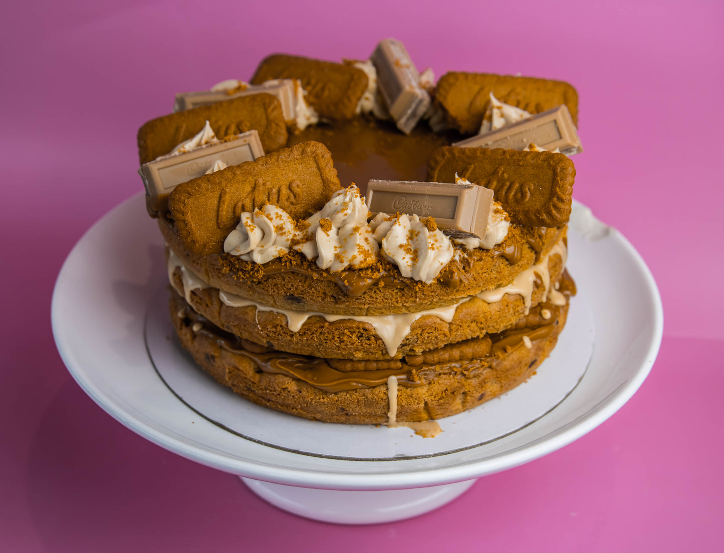 Lotus Biscoff & Caramilk layer Cookie Cake (Pickup Only)